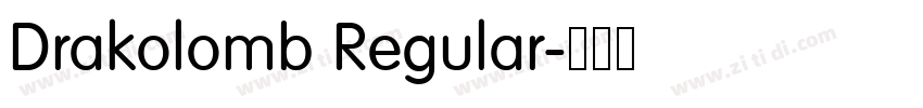 Drakolomb Regular字体转换